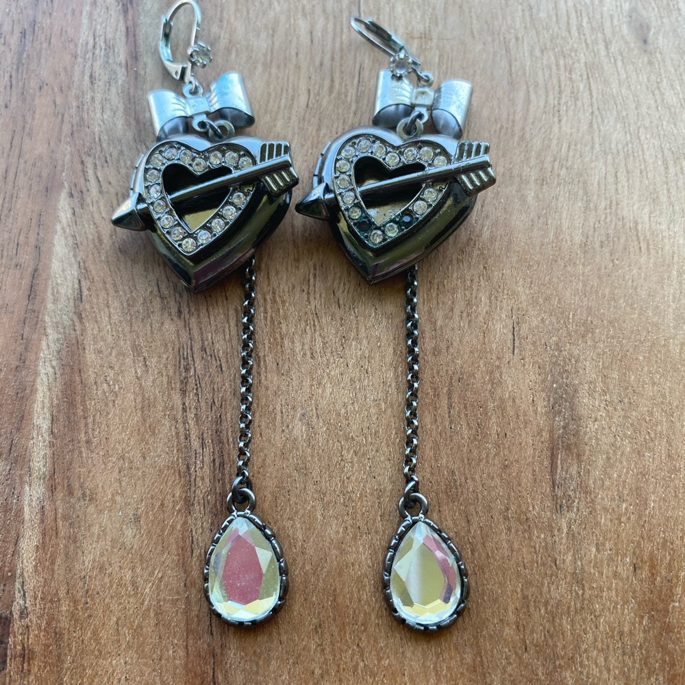 Betsey Johnson Locket Earrings